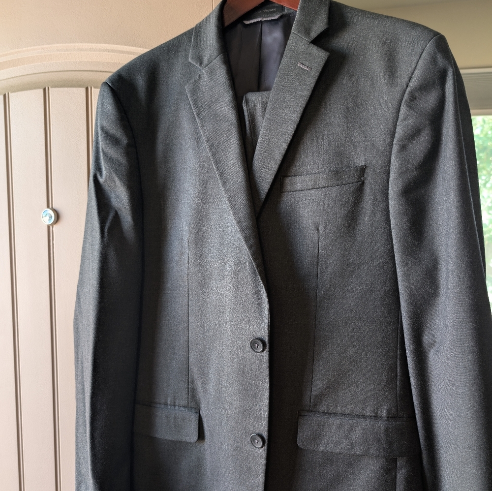 Marc New York Black Classic Suit Timeless Elegance